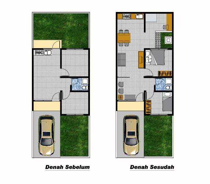 Renovasi Desain Rumah 4 x 10