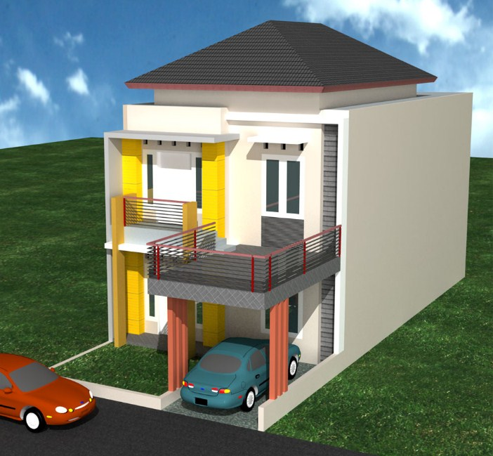 Desain Rumah 5x12 2 Lantai Modern