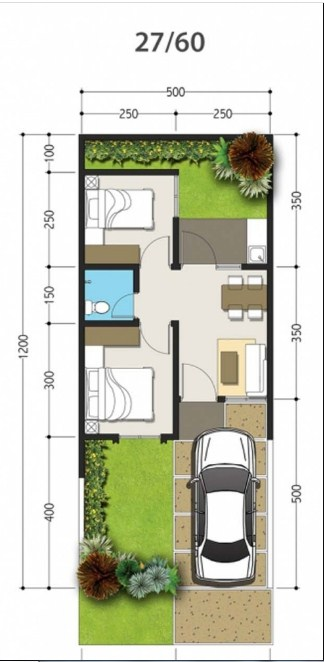 Desain Rumah 5x12 Minimalis
