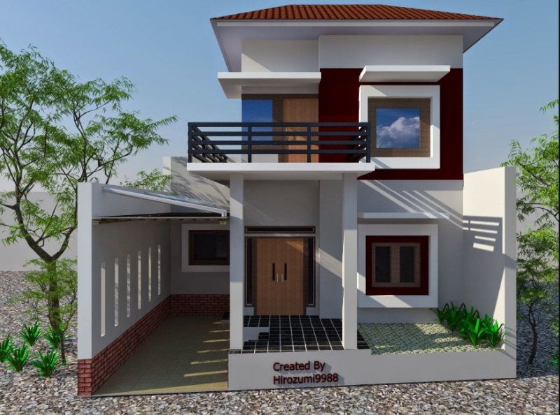Gamar Desain Rumah 5x12 2 Lantai