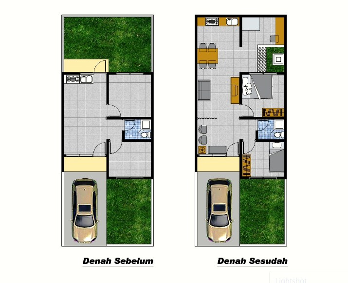 Renovasi Desain Rumah 5x12