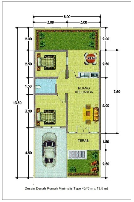 Desain Rumah 5 x 6 Sederhana