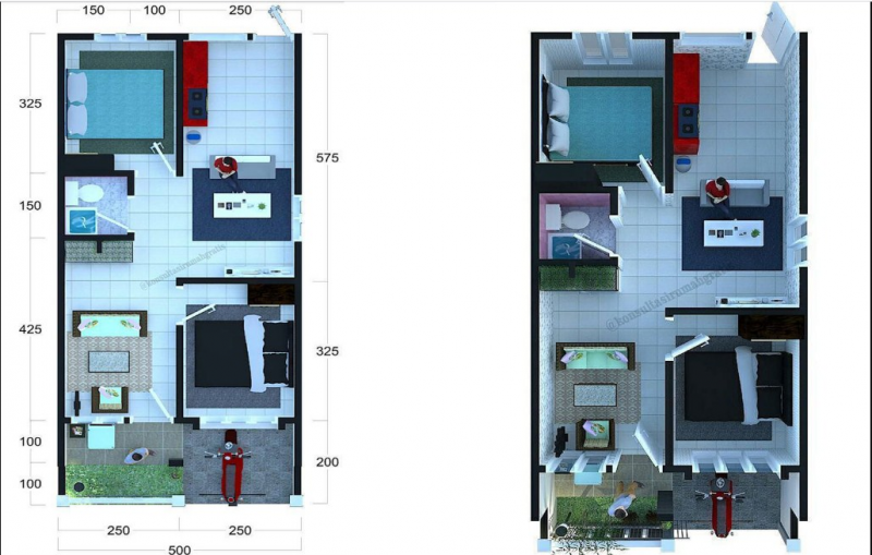 Contoh Desain Rumah 6 x 10