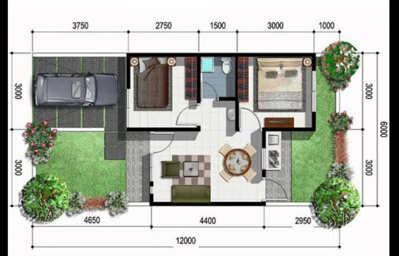 Desain Rumah 6 x 10 1 Lantai