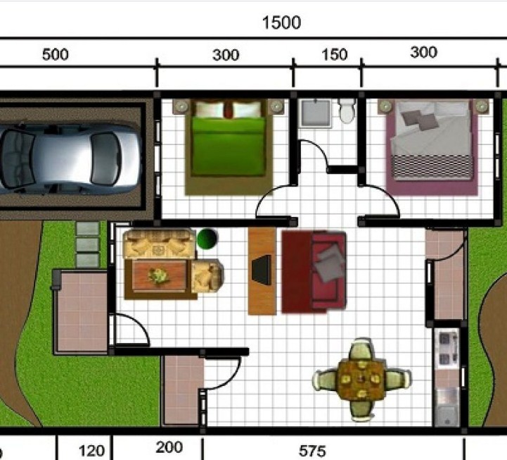 Gambar Contoh Desain Rumah 6 x 10