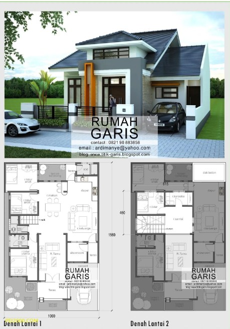 Inspirasi Desain Rumah 6 x 10 2 Lantai