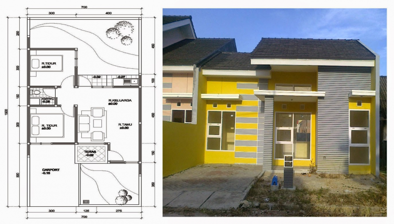 Desain Rumah 5 x 7 kecil dan rapi