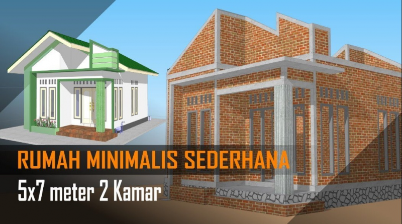Desain Rumah 5 x 7 Minimalis Sederhana