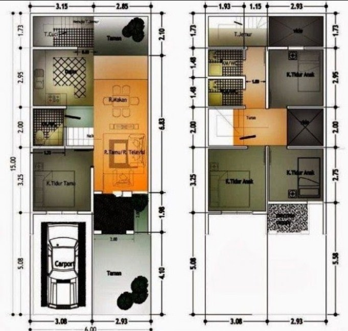 Desain Rumah 5 x 7 Terbaru