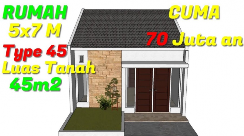 Desain Rumah 5 x 7 Type 45