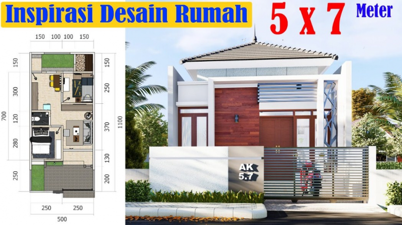 Desain Rumah 5 x 7