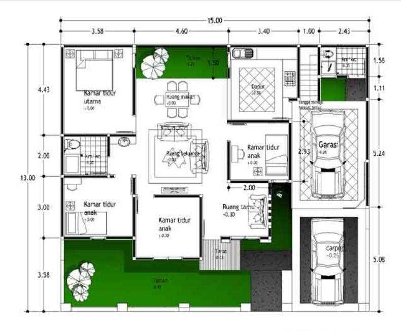 Desain Rumah 9 x 12 Hook
