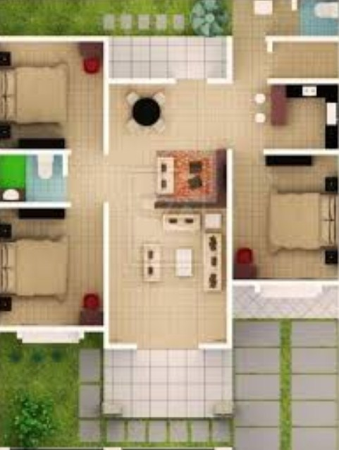 Denah Desain Rumah 7 x 12 Terbaru