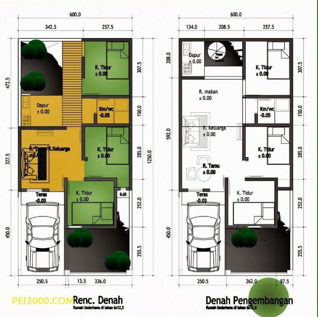 Desain Rumah 7 x 12 2 Lantai
