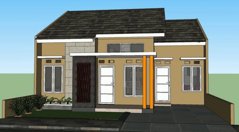 Desain Rumah 7 x 12 3D