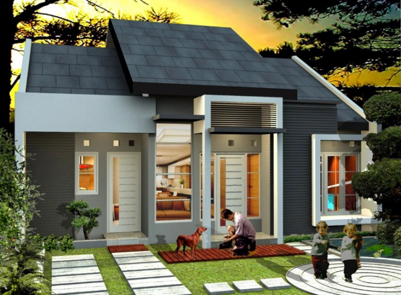 Desain Rumah 7 x 12 Minimalis Modern