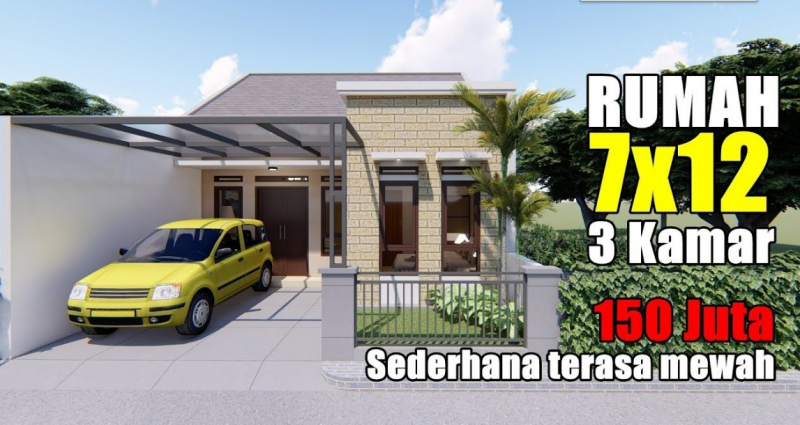 Desain Rumah 7 x 12 Modern Minimalis