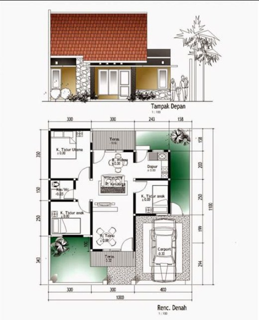 Desain Rumah 7 x 12