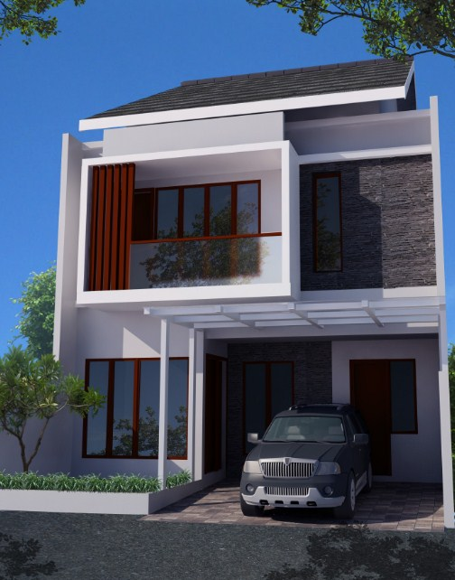 Desain Rumah 8 x 10 Minimalis 2 Lantai