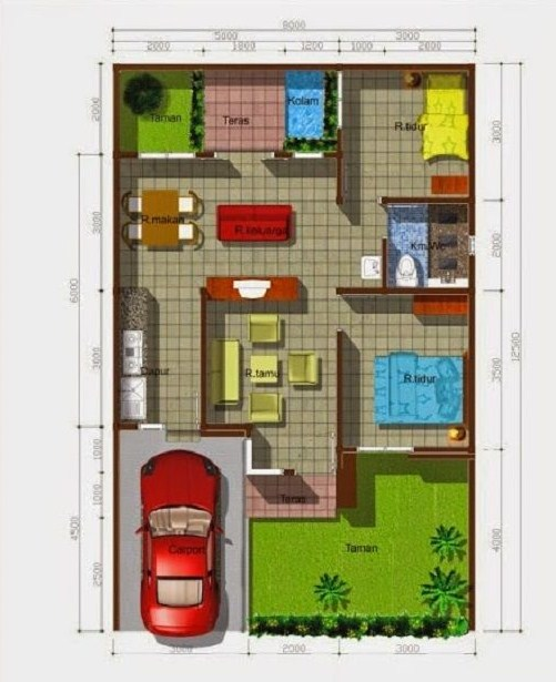 Desain Rumah 6x10 Sederhana