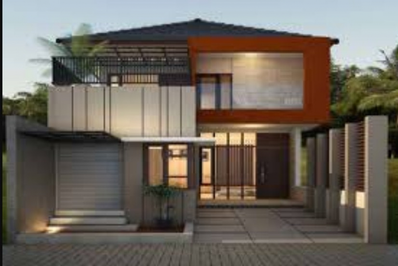 Desain Rumah 6x15 Tampak Depan