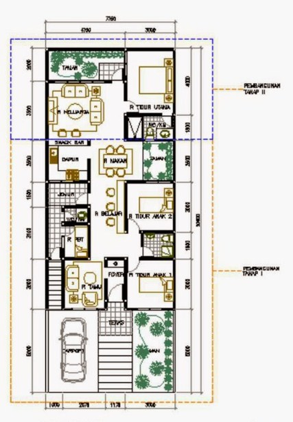 Sketsa Desain Rumah 6x15
