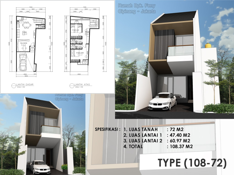 Desain Rumah Lurus Tingkat