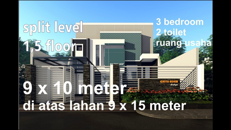Desain Rumah 9x10 Modern