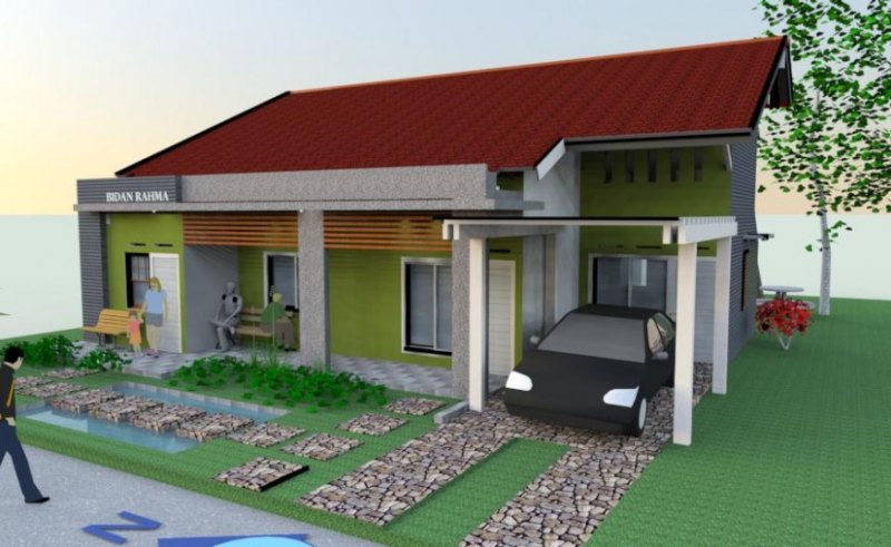 Desain Rumah 9x10 Tampak Depan