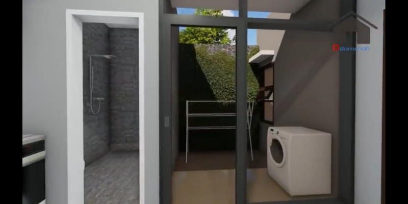 Desain Ruang Cuci dan Jemur Pakian Rumah 6x8