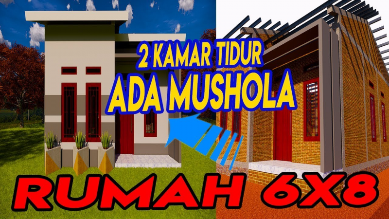 Desain Rumah 6x8 Ada Mushola