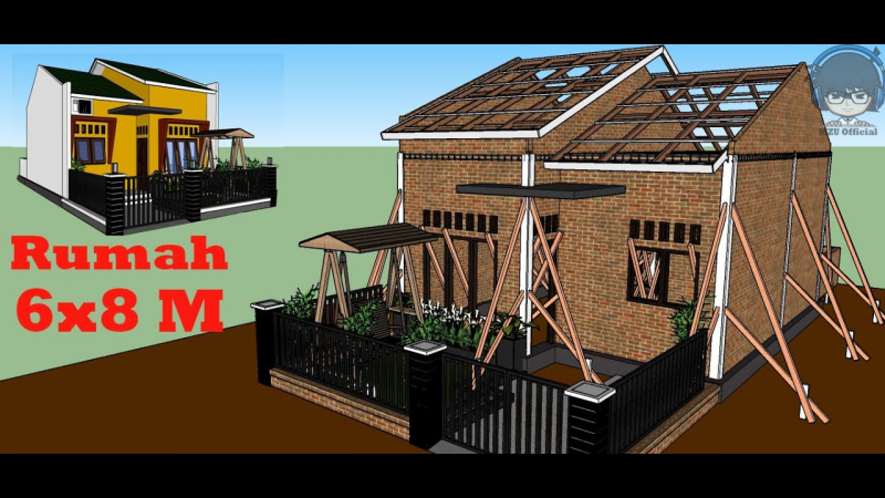 Desain Rumah 6x8 Sederhana