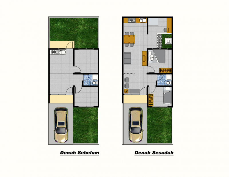 Hasil Renovasi Desain Rumah 7x9