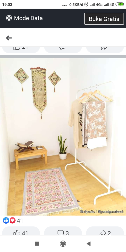 Ruang Ibadah atau Mushola Untuk RUmah 7x9