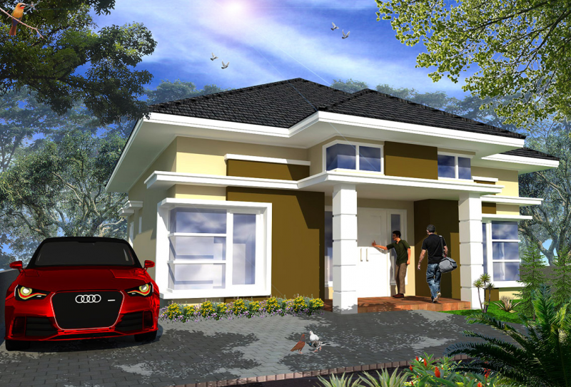 DESAIN DEPAN RUMAH MINIMALIS 1 LANTAI