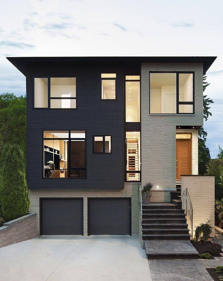 Desain Rumah minimalis dominasi warna hitam