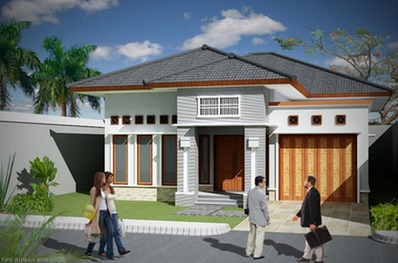 DESAIN RUMAH MINIMALIS TAMPAK DEPAN DENGAN BATU ALAM