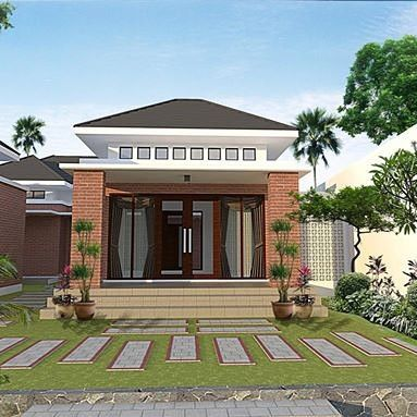 Desain rumah tampak depan dari bata minimalis
