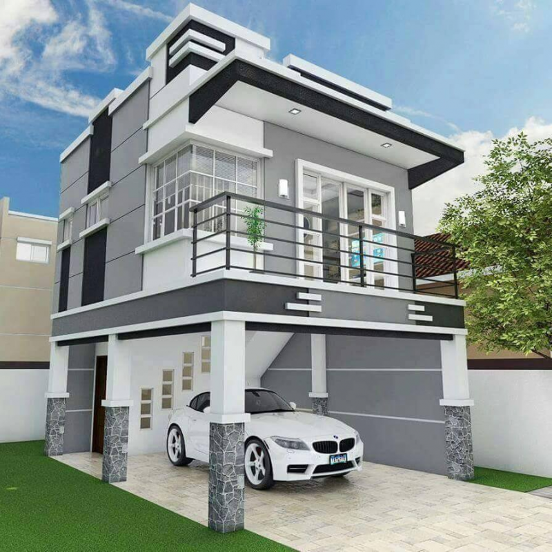 DESAIN RUMAH 2 LANTAI MINIMALIS CANTIK