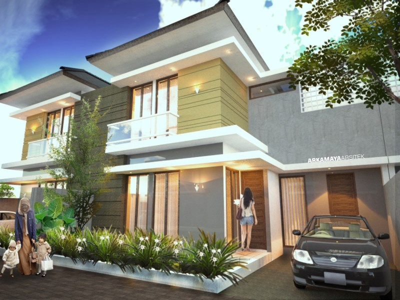 CONTOH DESAIN RUMAH BERTINGKAT MINIMALIS