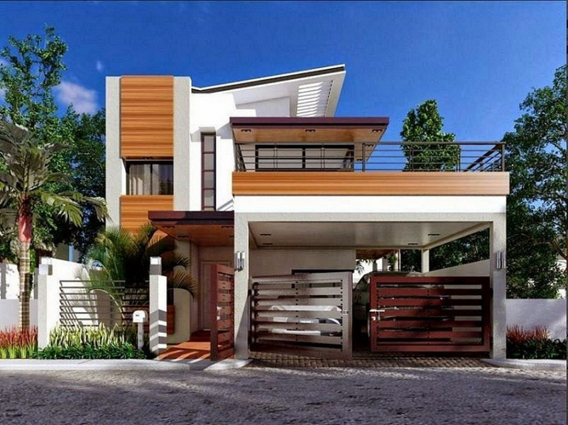 Desain rumah 2 lantai natural