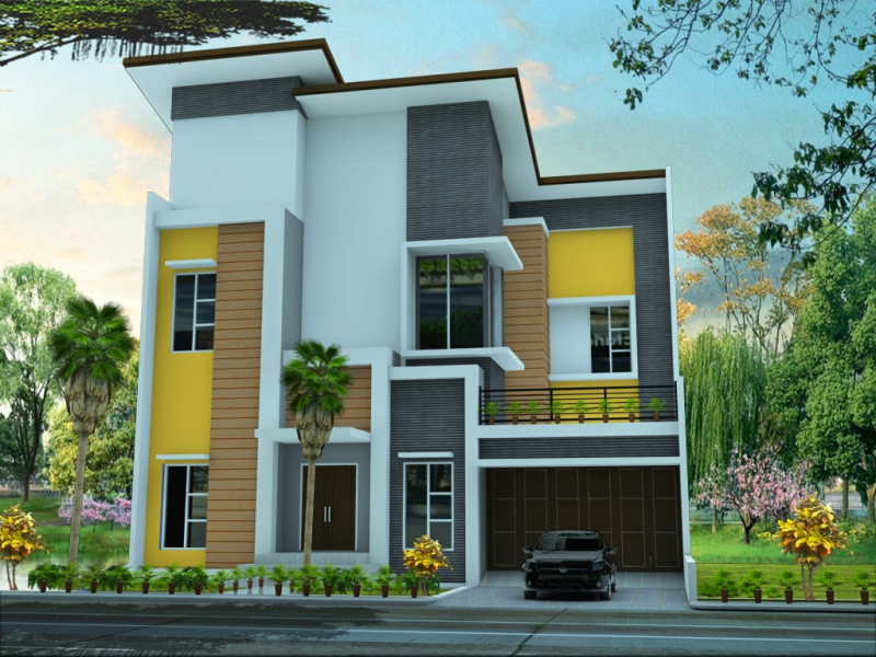 DESAIN RUMAH DUA LANTAI MINIMALIS 2020