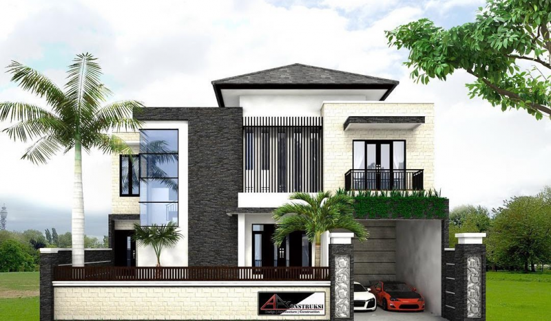DESAIN RUMAH DUA LANTAI MODERN
