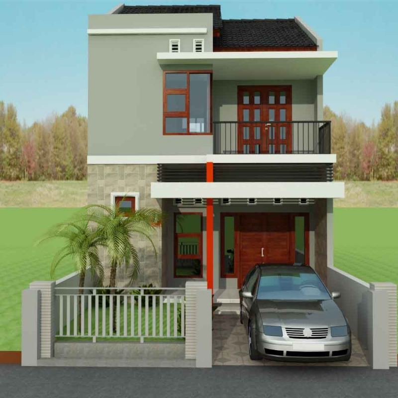 Rumah minimalis 2 lantai tipe 45