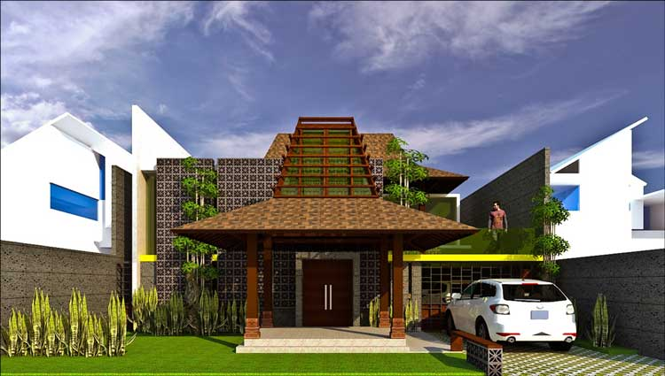 Desain Rumah Joglo dengan area open