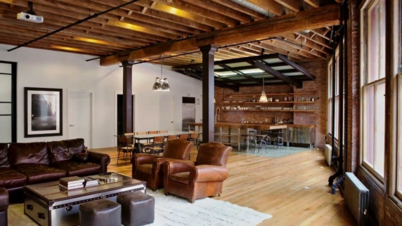 Desain Rumah Industrial Dengan kayu yang esensial