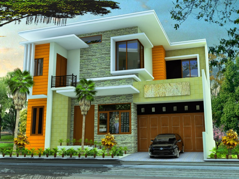 DESAIN RUMAH KACA MINIMALIS DUA LANTAI