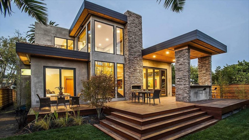 DESAIN RUMAH KAYU ALA AMERIKA