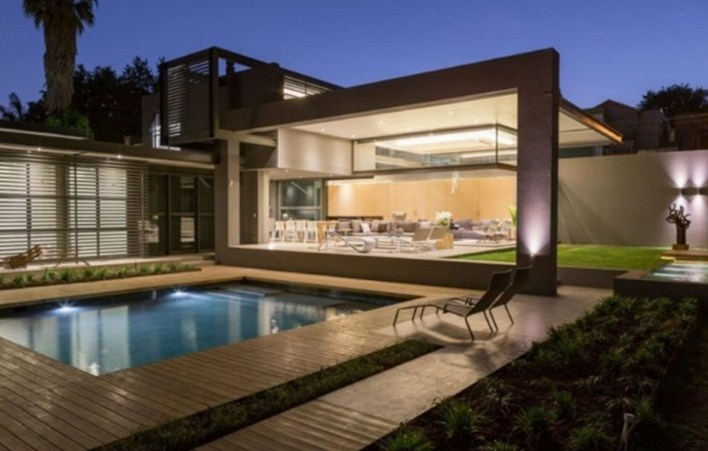 Desain Modern Dengan Atap Datar