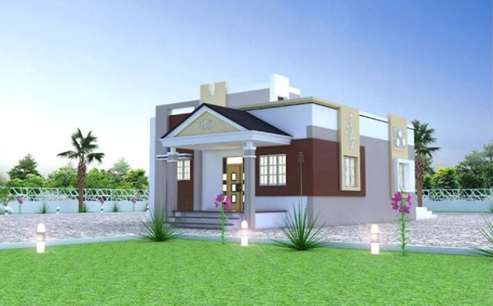 Rumah Dengan Desain Atap Kombinasi